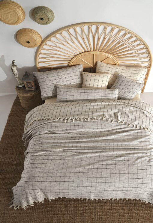 Bohemian Rhapsody Oversized Turkish Cotton Bedspread, Boho Throw Blanket, Farmhouse Bed Cover - Image 5