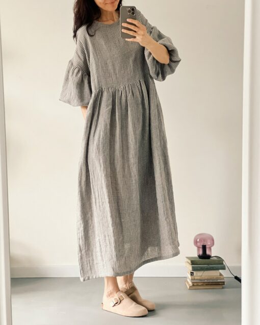 Olivia The Epitome of Effortless Elegance in Linen - Image 4