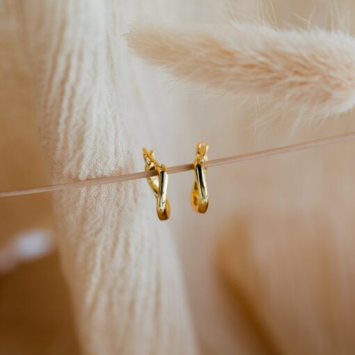 Abstract Elegance Irregular Hoop Earrings by Caitlyn Minimalist - Image 6