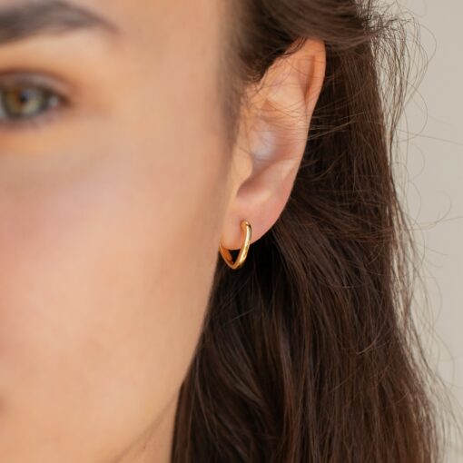 Abstract Elegance Irregular Hoop Earrings by Caitlyn Minimalist - Image 2