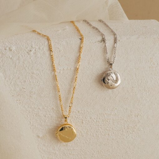 Earth Charm Locket Necklace Capture Your World in a Timeless Keepsake - Image 4