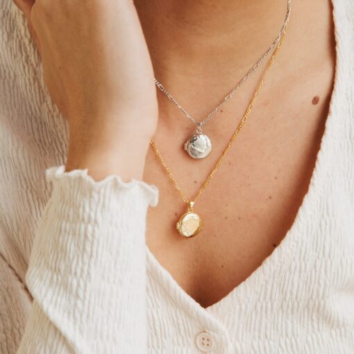 Earth Charm Locket Necklace Capture Your World in a Timeless Keepsake - Image 5