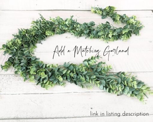Modern Farmhouse Eucalyptus Greenery Wreath Bring Nature's Charm to Your Abode - Image 3