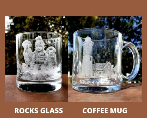 Personalized Etched Picture Rocks Glass A Unique Father's Day Gift - Image 3