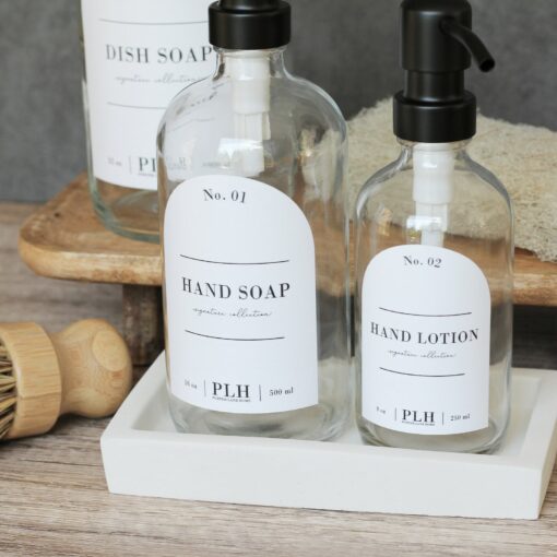 Concrete Soap Bottle Tray Modern, Minimalist Bathroom and Kitchen Accessory - Image 4