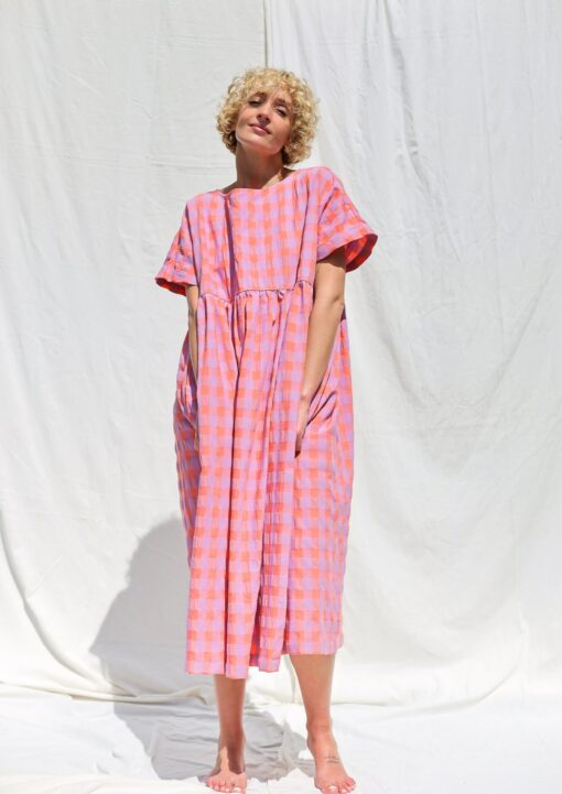 Breezy Seersucker Maxi Dress SILVINA by OFFON CLOTHING - Image 3
