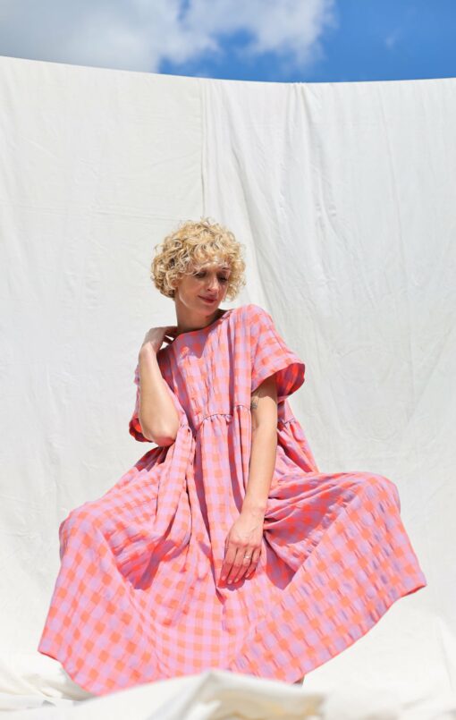 Breezy Seersucker Maxi Dress SILVINA by OFFON CLOTHING - Image 4