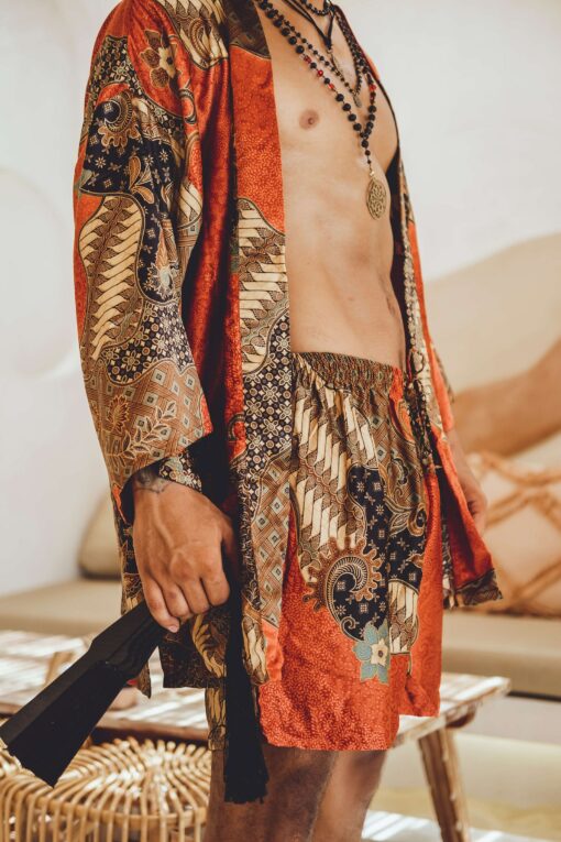 Luxurious Silk Kimono Robe and Boxer Set The Perfect Christmas Gift for Him - Image 2