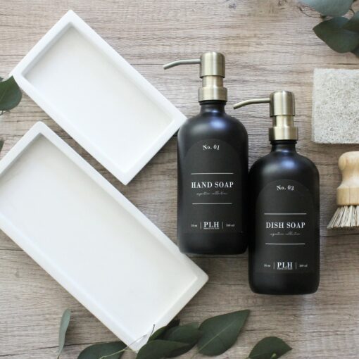 Concrete Soap Bottle Tray Modern, Minimalist Bathroom and Kitchen Accessory - Image 5