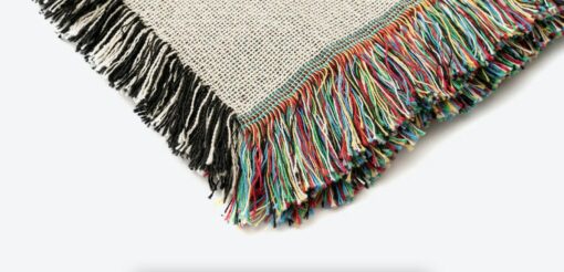 Bamboo Forest Tapestry Throw Blanket Woven in the USA, Minimalist Home Decor - Image 4