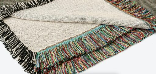 Bamboo Forest Tapestry Throw Blanket Woven in the USA, Minimalist Home Decor - Image 3