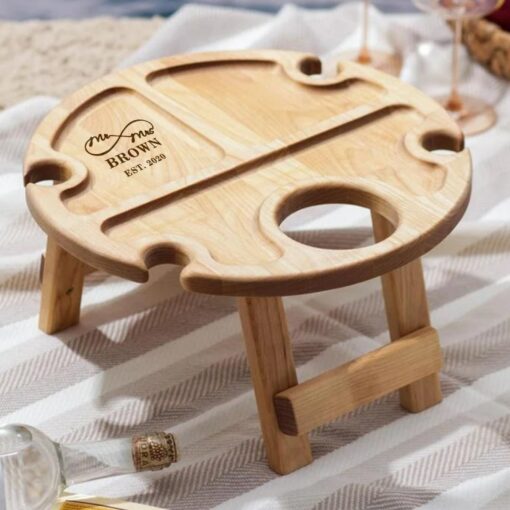 Personalized Wine Picnic Table The Perfect Gift for Wine Lovers and Outdoor Entertaining - Image 5