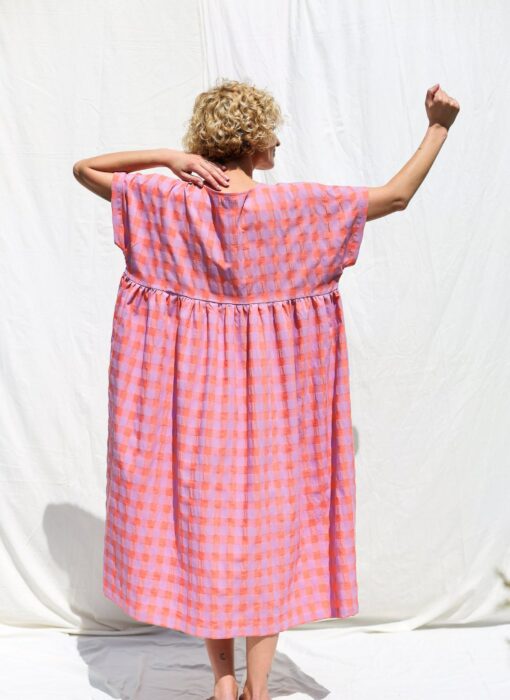 Breezy Seersucker Maxi Dress SILVINA by OFFON CLOTHING - Image 5