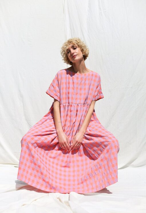 Breezy Seersucker Maxi Dress SILVINA by OFFON CLOTHING - Image 2