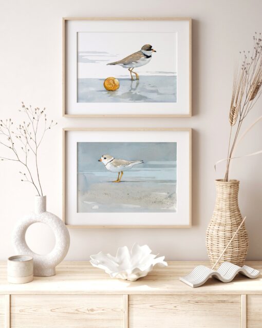 Coastal Serenity Piping Plover Beach Art Print for Tranquil Seashore Decor - Image 3