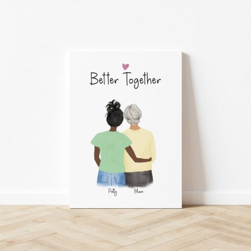Personalized Mother-Daughter Wall Art A Cherished Keepsake for Mom - Image 2