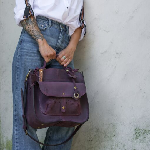 LadyBuQ Personalized Leather Hobo Tote The Perfect Gift for Her - Image 3