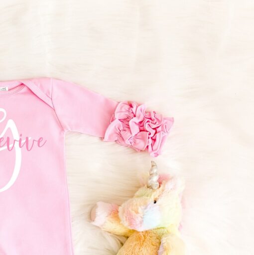 Personalized Baby Girl Coming Home Outfit Ruffled Romper, Custom Shower Gift, Newborn Layette - Image 6