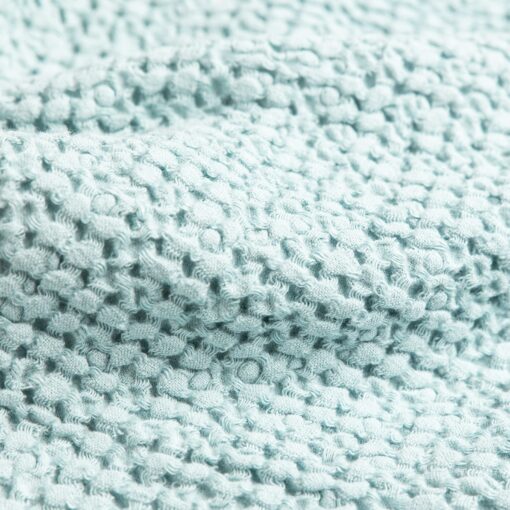 Cozy Haven Waffle-Weave Linen Throw in Serene Dusty Blue - Image 2