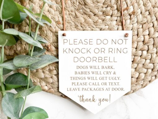 Quiet Time for Baby Essential Door Sign for Peaceful Slumbers - Image 2