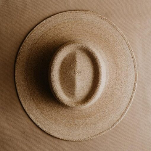 Premium Palm Straw Boater Hat Wide, Stiff Brim for Summer Weddings and Cottagecore Style - Image 4