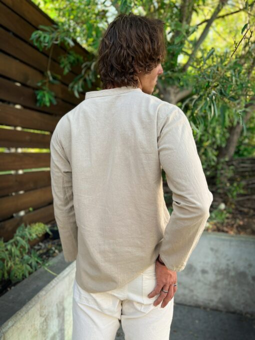 Unveiling the Epitome of Comfort and Style Men's Woven Long Sleeve - 100% Natural Cotton for Unrivaled Elegance and Durability - Image 6