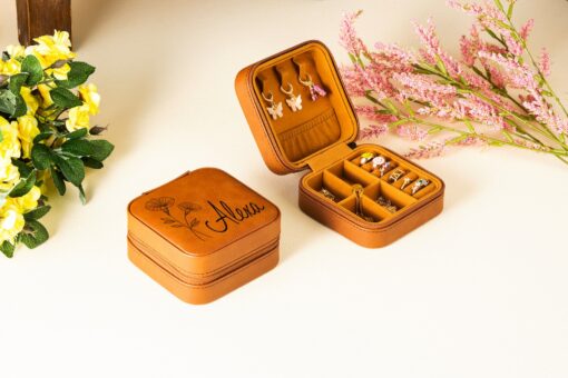 Birth Flower Jewelry Travel Case A Timeless Keepsake for Your Precious Treasures - Image 6
