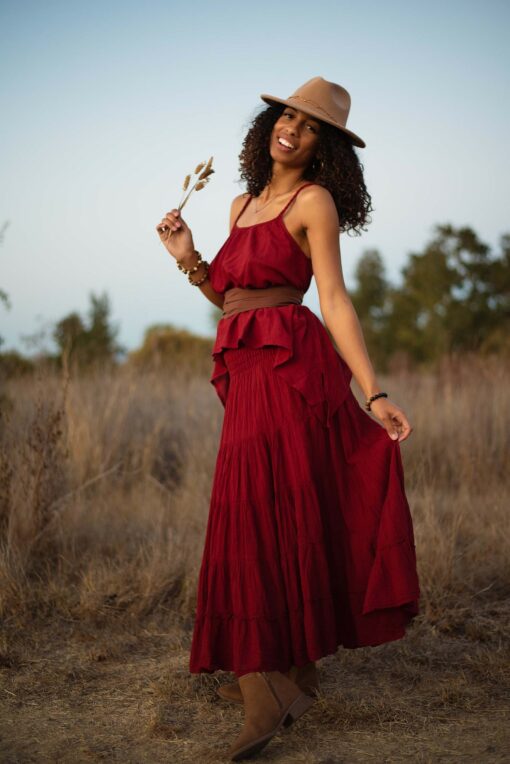 Breezy Bohemian Bliss Flowy Cotton Tank Top for Summer Days - Image 3