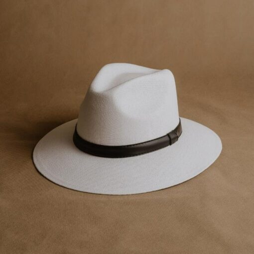 White Panama Straw Fedora The Perfect Summer Accessory for Women - Image 5