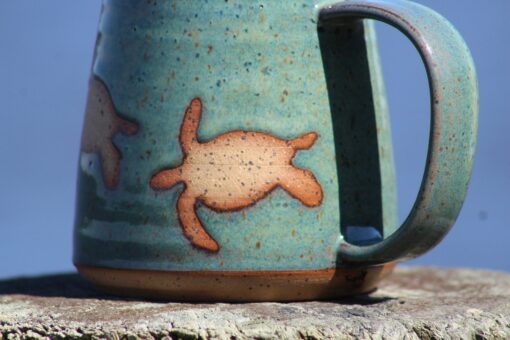 Sea Turtle Sanctuary A Handmade Pottery Mug for Ocean Conservationists - Image 5