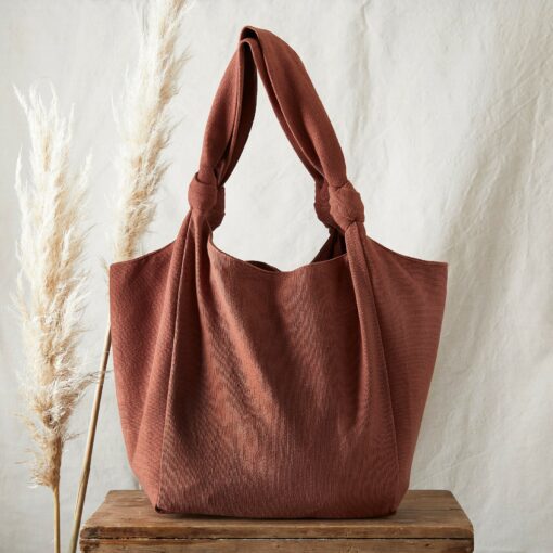 Fair Trade Vegan Comfy Everyday Shoulder Bag Zip Close, Eco-Friendly Style - Image 5