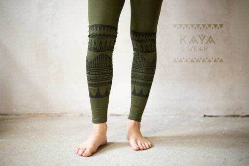 Tribal Boho Yoga Hippie Block Print Leggings Embrace Your Inner Spirit - Image 3