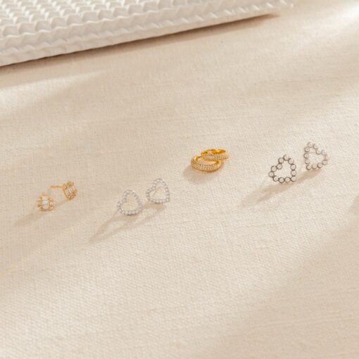 Art Deco Diamond Stud Earrings Timeless Elegance for the Modern Bride (ER242) - Image 6