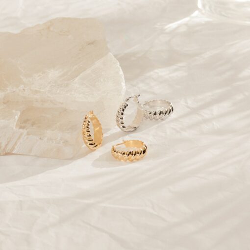 Captivating Chunky Hoops Bold Statement Earrings for a Minimalist Edge - Image 3