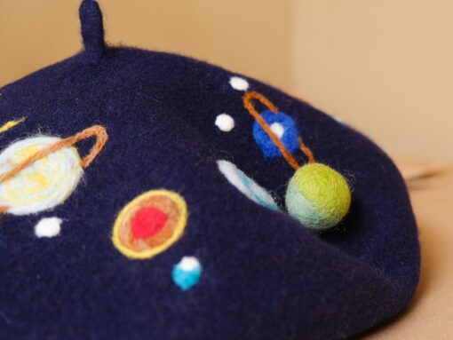 Starry Night Beret A Celestial Accessory for Winter's Embrace - Image 6