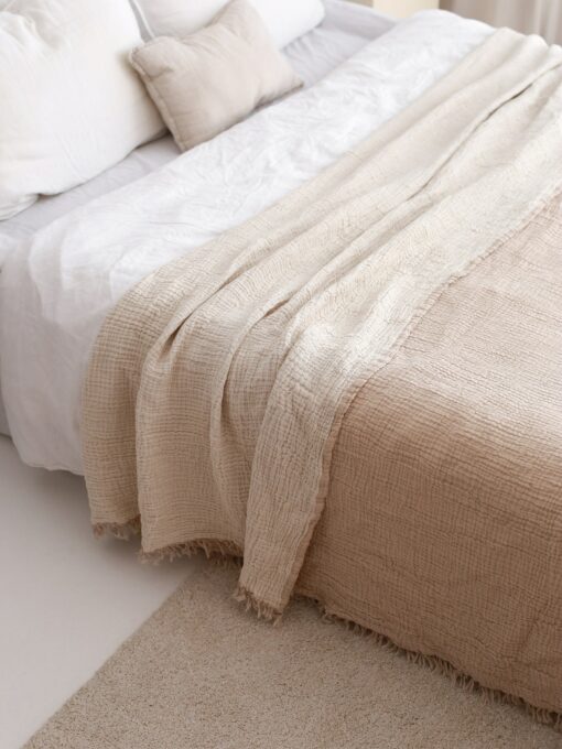 Ultra-Soft Muslin Throw Blanket The Perfect Summer Coverlet for Cozy Nights - Image 4