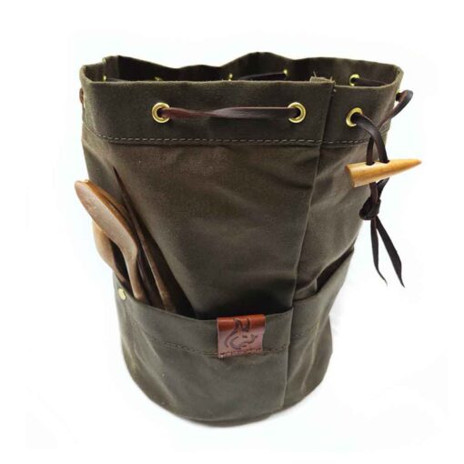 Handmade Bushcraft Bag Oilskin/Waxed Canvas for Cook Set, Camping Gear, and Outdoor Bushpot - Image 6