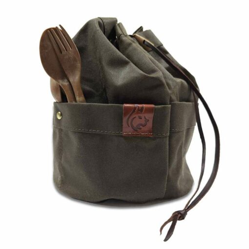 Handmade Bushcraft Bag Oilskin/Waxed Canvas for Cook Set, Camping Gear, and Outdoor Bushpot - Image 2