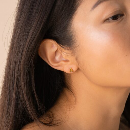 Initial Earrings Dainty Letter Studs for Minimalist Style and Bridesmaid Gifts (ER270) - Image 6