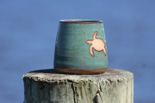Sea Turtle Sanctuary A Handmade Pottery Mug for Ocean Conservationists - Image 2