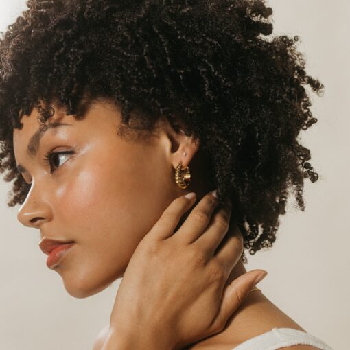 Captivating Chunky Hoops Bold Statement Earrings for a Minimalist Edge - Image 6
