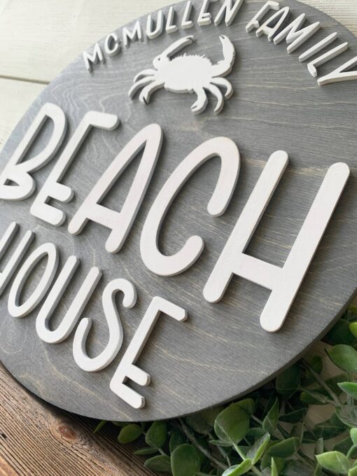 Personalized Beach House Sign Coastal Charm for Your Lakeside or Seaside Haven - Image 2