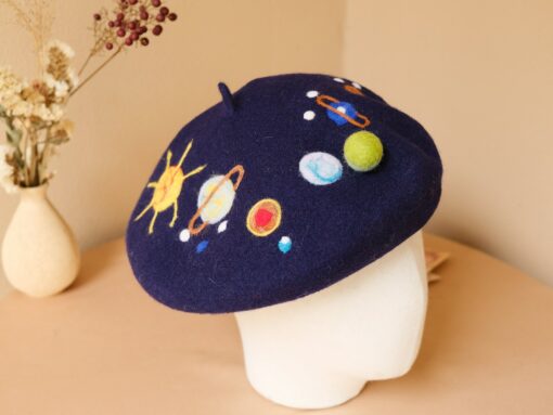 Starry Night Beret A Celestial Accessory for Winter's Embrace - Image 2