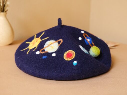Starry Night Beret A Celestial Accessory for Winter's Embrace - Image 5