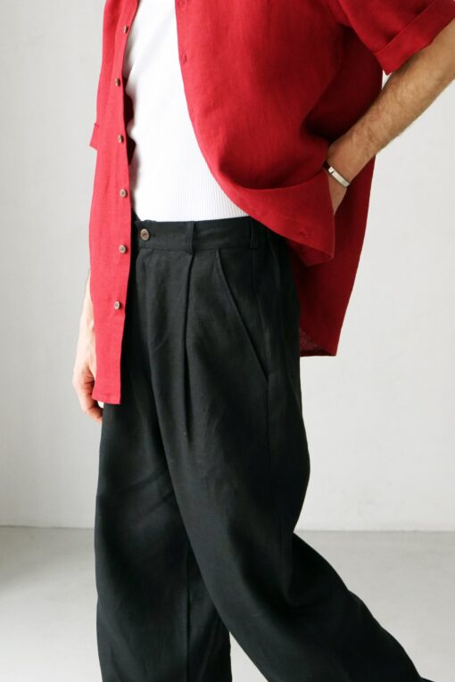 Breezy Linen Palazzo Pants Elevate Your Style with Comfort and Flow - Image 5