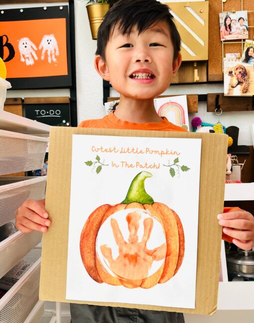 Create Spooky Memories with Our Pumpkin Handprint Art Printable A Fun Fall Activity for Preschoolers - Image 6