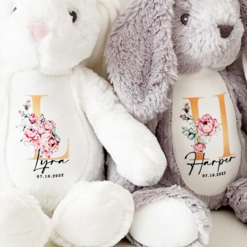Personalized Cuddly Bunny The Perfect Keepsake for Your Little One - Image 3