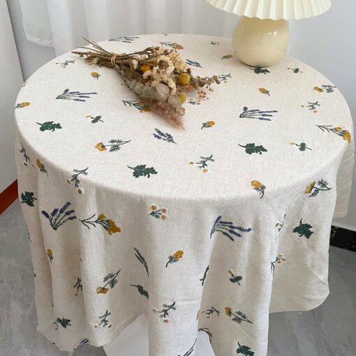 Embroidered Elegance Custom Cotton-Linen Tablecloths for Every Occasion - Image 3