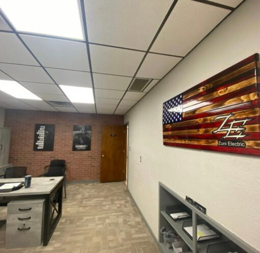 Rustic American Flag Charred Wood, Patriotic Symbol of Freedom - Image 4