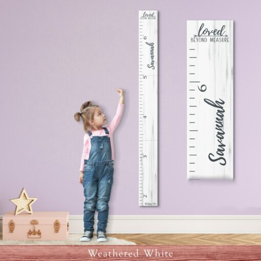 Personalized Wooden Growth Chart Track Your Child's Height with Style and Sentiment - Image 2